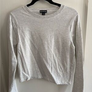 PrettyLittleThing Gray Long Sleeve Top